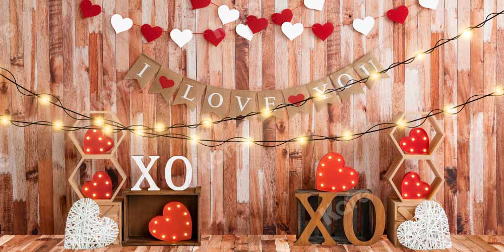 Kate Valentine's day Backdrop Light Love Heart Designed by Emetselch - Kate Backdrop AU