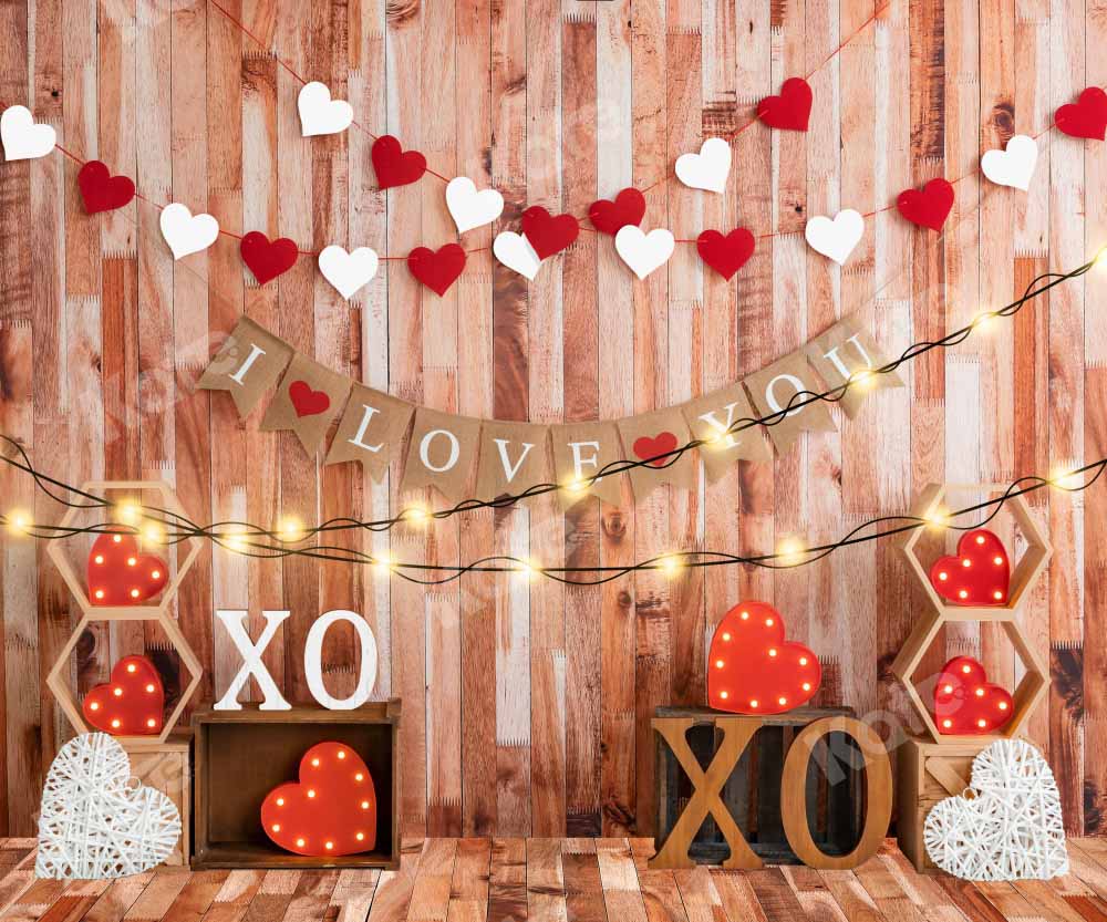 Kate Valentine's day Backdrop Light Love Heart Designed by Emetselch - Kate Backdrop AU