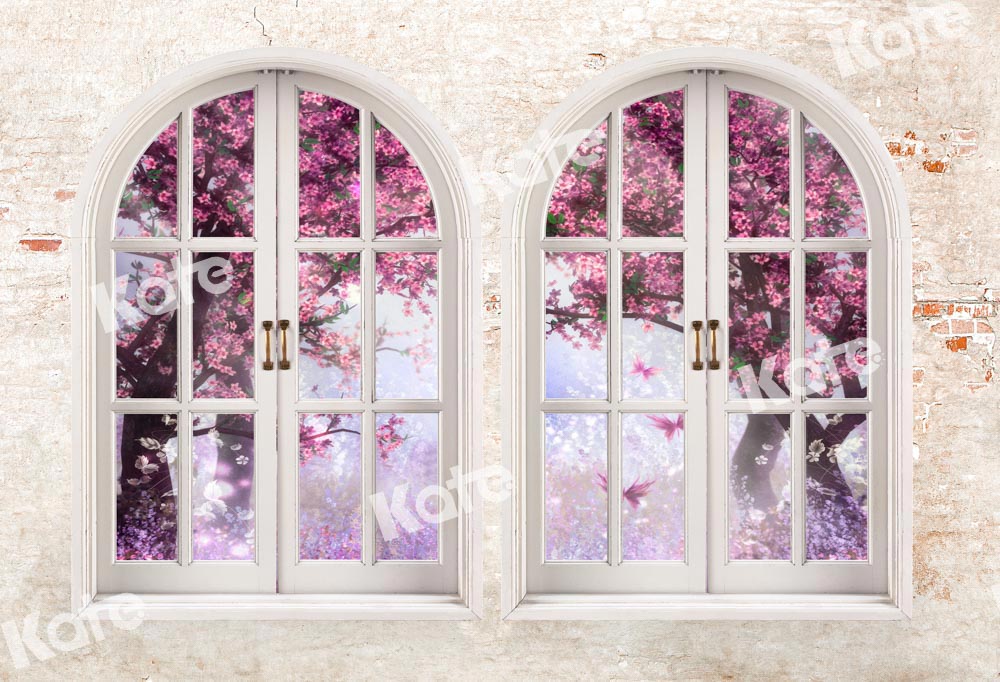 Kate Spring Flowers Backdrop Outside Window Designed by Chain Photography - Kate Backdrop AU