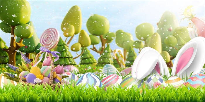 Kate Spring Backdrop Easter Egg Grassland for Photography - Kate Backdrop AU