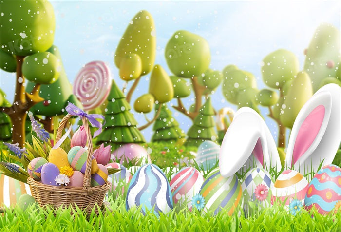 Kate Spring Backdrop Easter Egg Grassland for Photography - Kate Backdrop AU