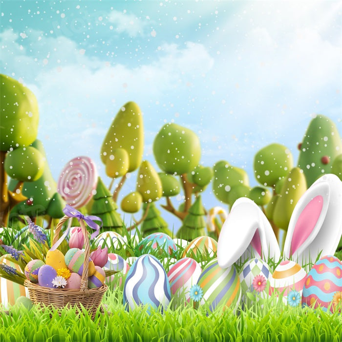 Kate Spring Backdrop Easter Egg Grassland for Photography - Kate Backdrop AU