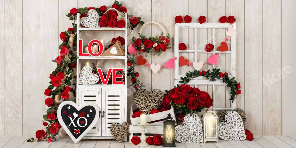 Kate Valentine's Day Backdrop Rose Shelf Designed by Emetselch - Kate Backdrop AU