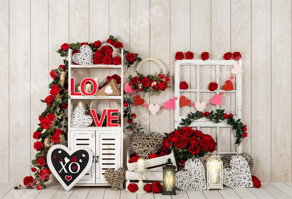Kate Valentine's Day Backdrop Rose Shelf Designed by Emetselch - Kate Backdrop AU