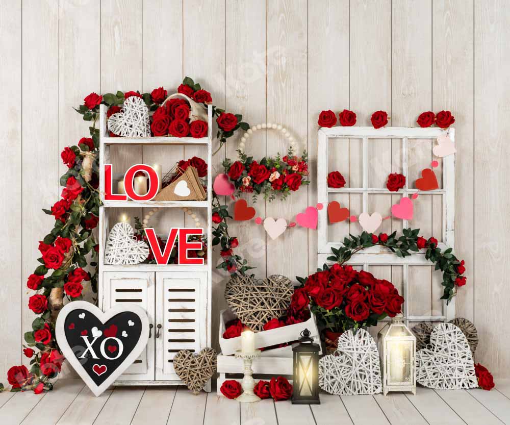 Kate Valentine's Day Backdrop Rose Shelf Designed by Emetselch - Kate Backdrop AU