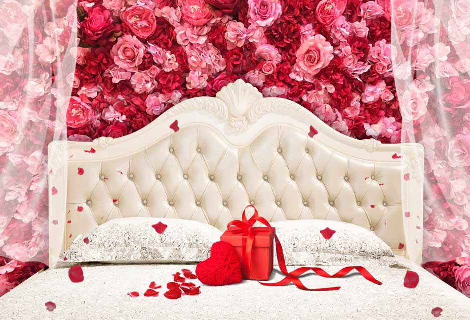 Kate Flower Valentine's Day Backdrop Headboard Boudoir for Photography - Kate Backdrop AU