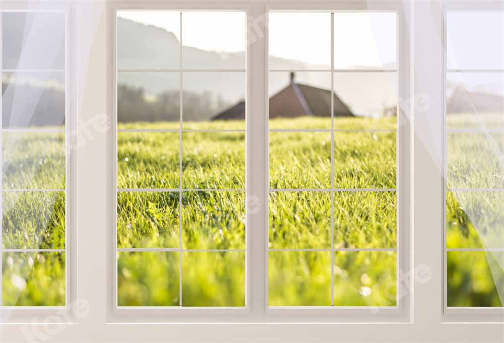 Kate Spring Window Backdrop Grassland Designed by Emetselch - Kate Backdrop AU