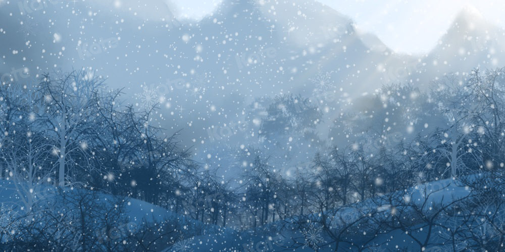 Kate Winter Wonderland Backdrop Snow Mountain for Photography - Kate Backdrop AU