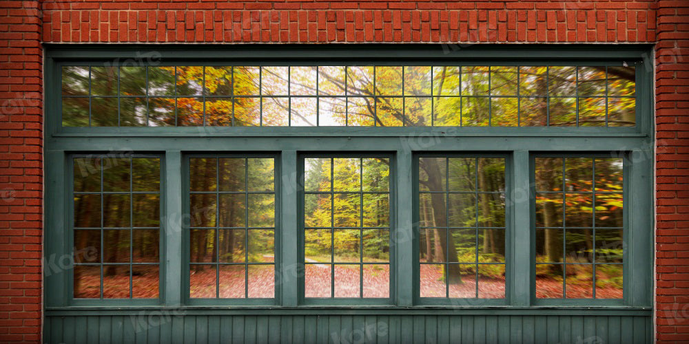 Kate Scenery Outside Window Backdrop Brick Wall for Photography - Kate Backdrop AU