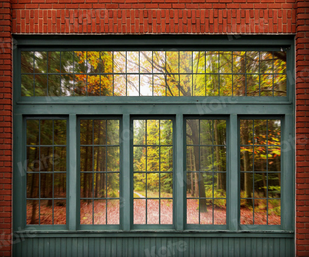 Kate Scenery Outside Window Backdrop Brick Wall for Photography - Kate Backdrop AU