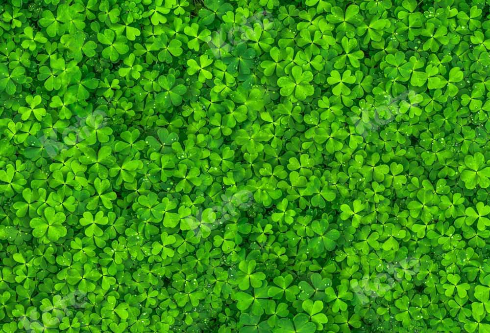 Kate Spring/St. Patrick's Day Backdrop Clover Lawn Floor Designed by Kate Image - Kate Backdrop AU
