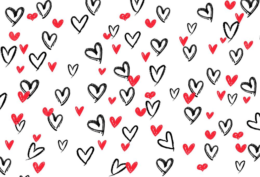 Kate Valentine's Day Backdrop White Loveheart for Photography - Kate Backdrop AU