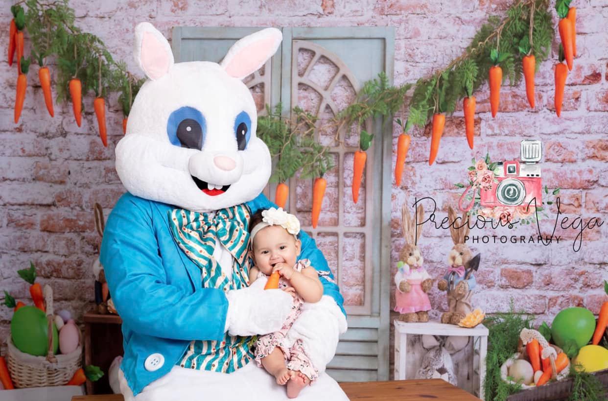 Kate Easter Bunny Backdrop Carrot Designed by Emetselch - Kate Backdrop AU