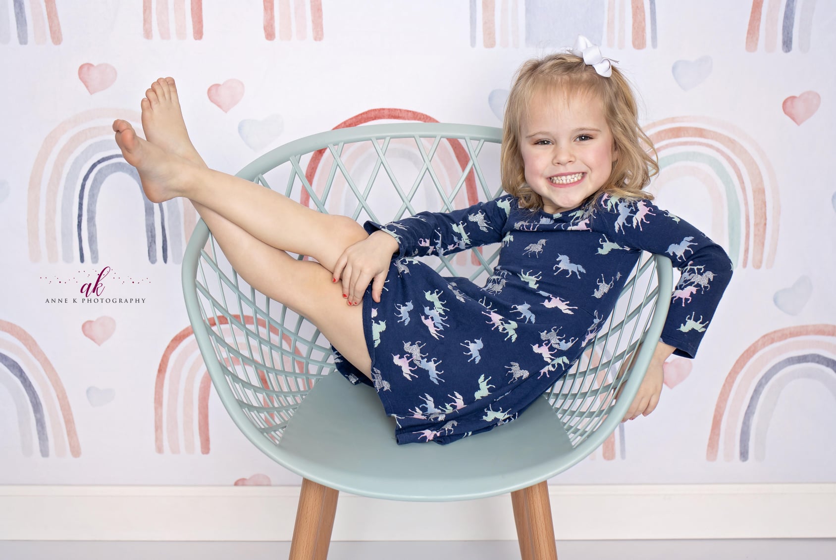 Kate Rainbow Girl Backdrop Repeat for Photography - Kate Backdrop AU