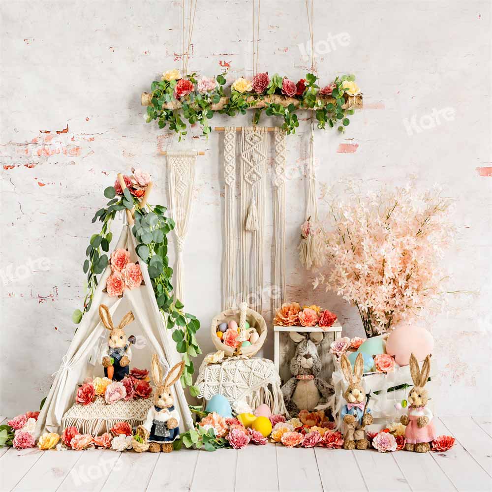 Kate Spring/Easter Bunny Backdrop Boho Designed by Emetselch