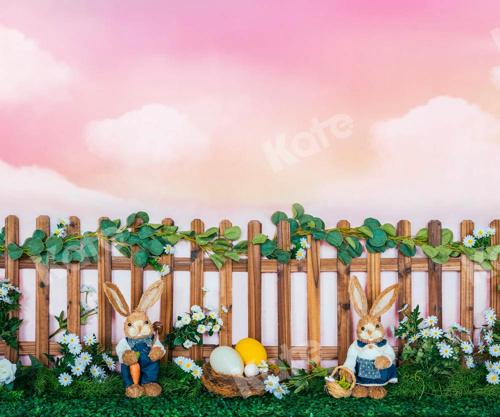 Kate Easter Bunny Backdrop Color Garden Designed by Emetselch - Kate Backdrop AU