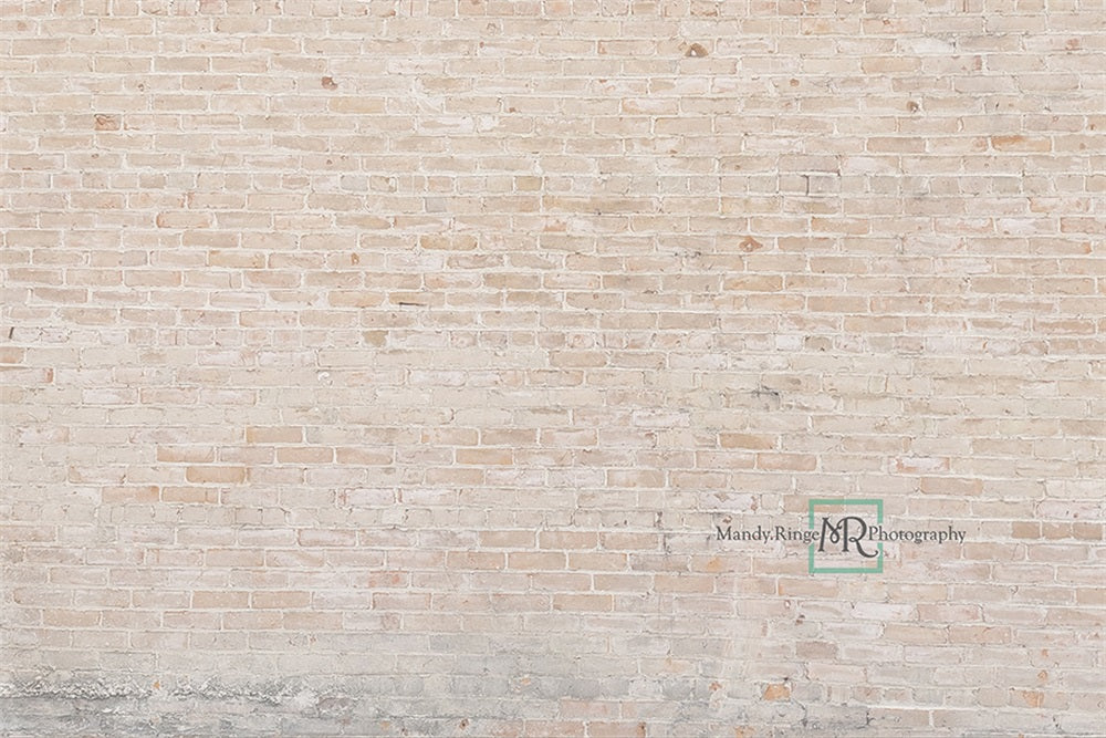 Kate Light and Creamy Backdrop Farmhouse Brick Designed by Mandy Ringe Photography - Kate Backdrop AU