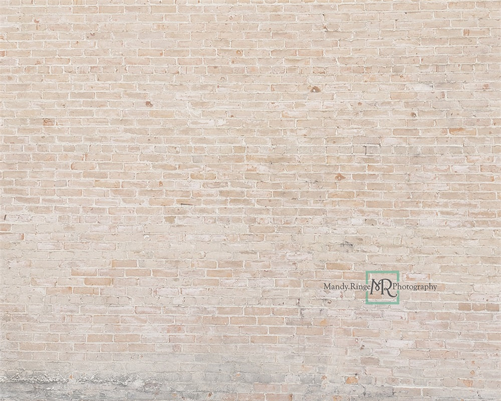 Kate Light and Creamy Backdrop Farmhouse Brick Designed by Mandy Ringe Photography - Kate Backdrop AU