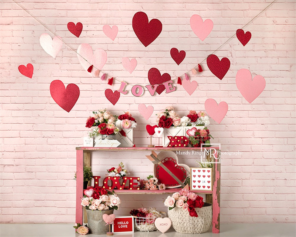 Kate Valentine's Day Love Backdrop Heart Designed by Mandy Ringe Photography - Kate Backdrop AU