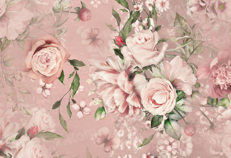 Kate Pink Flowers Backdrop for Photography - Kate Backdrop AU