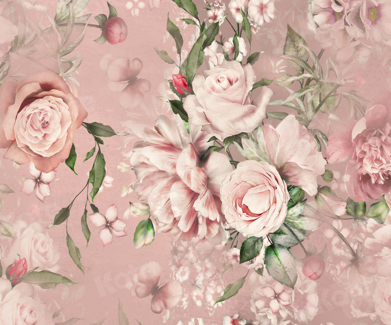 Kate Pink Flowers Backdrop for Photography - Kate Backdrop AU