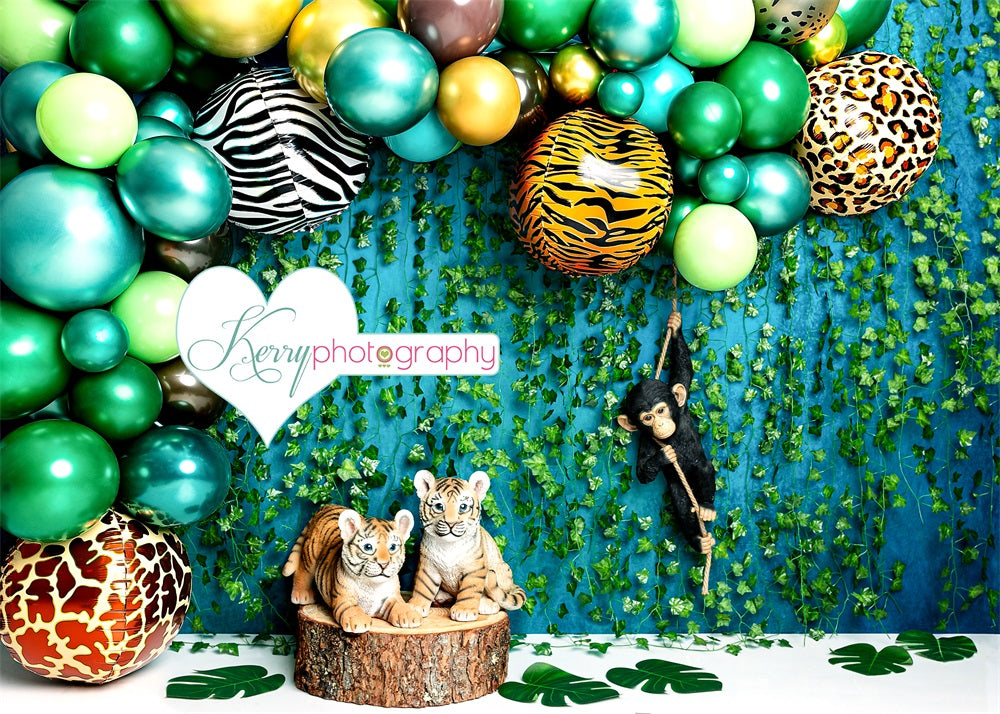 Kate Jungle Animal Backdrop for Photography Designed by Kerry Anderson - Kate Backdrop AU