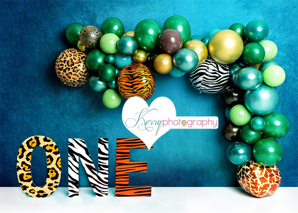 Kate Jungle First Birthday Backdrop for Photography Designed by Kerry Anderson - Kate Backdrop AU