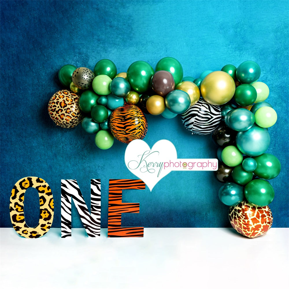 Kate Jungle First Birthday Backdrop for Photography Designed by Kerry Anderson - Kate Backdrop AU