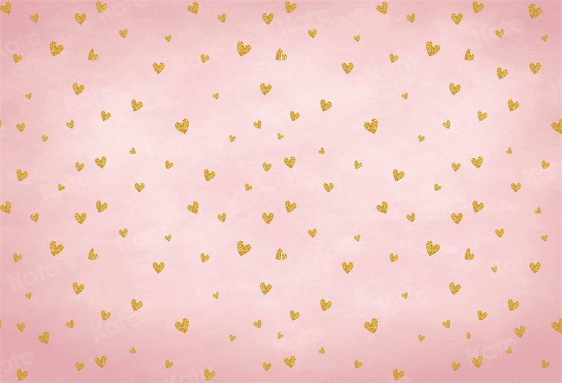 Kate Pink Backdrop Golden Love for Photography - Kate Backdrop AU