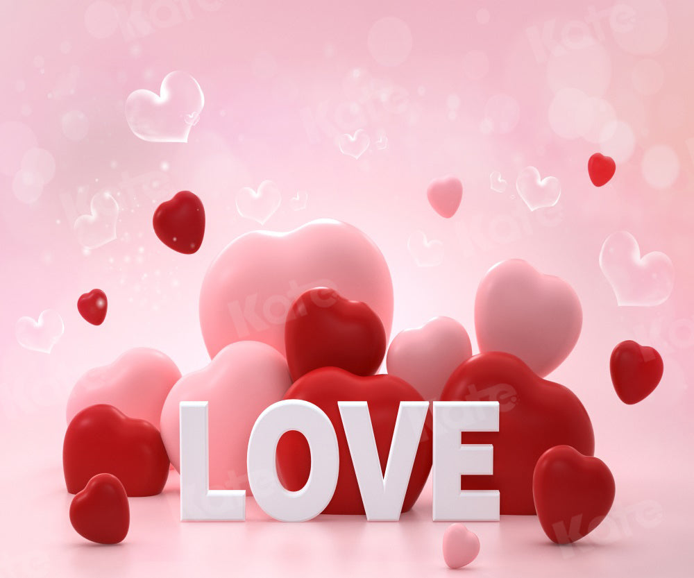 Kate Pink Valentine's Day Backdrop Love for Photography - Kate Backdrop AU