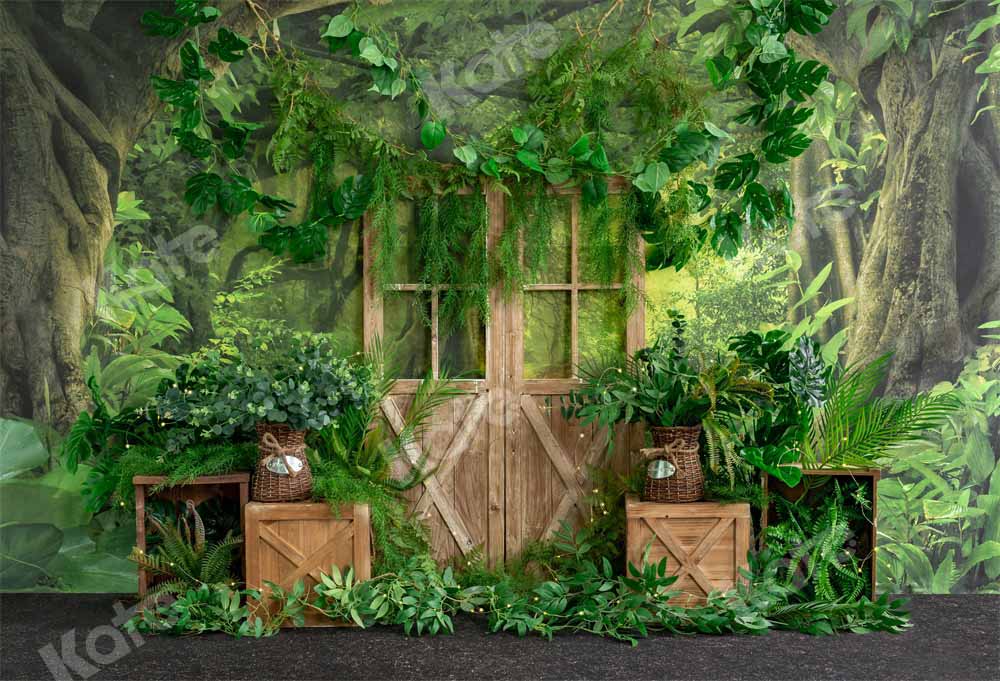 Kate Spring Summer Backdrop Green Plants Designed by Emetselch - Kate Backdrop AU