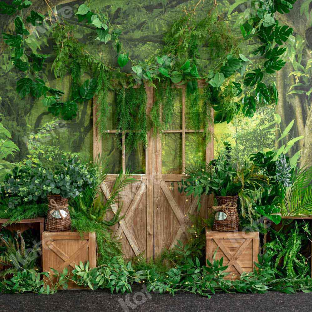 Kate Spring Summer Backdrop Green Plants Designed by Emetselch - Kate Backdrop AU