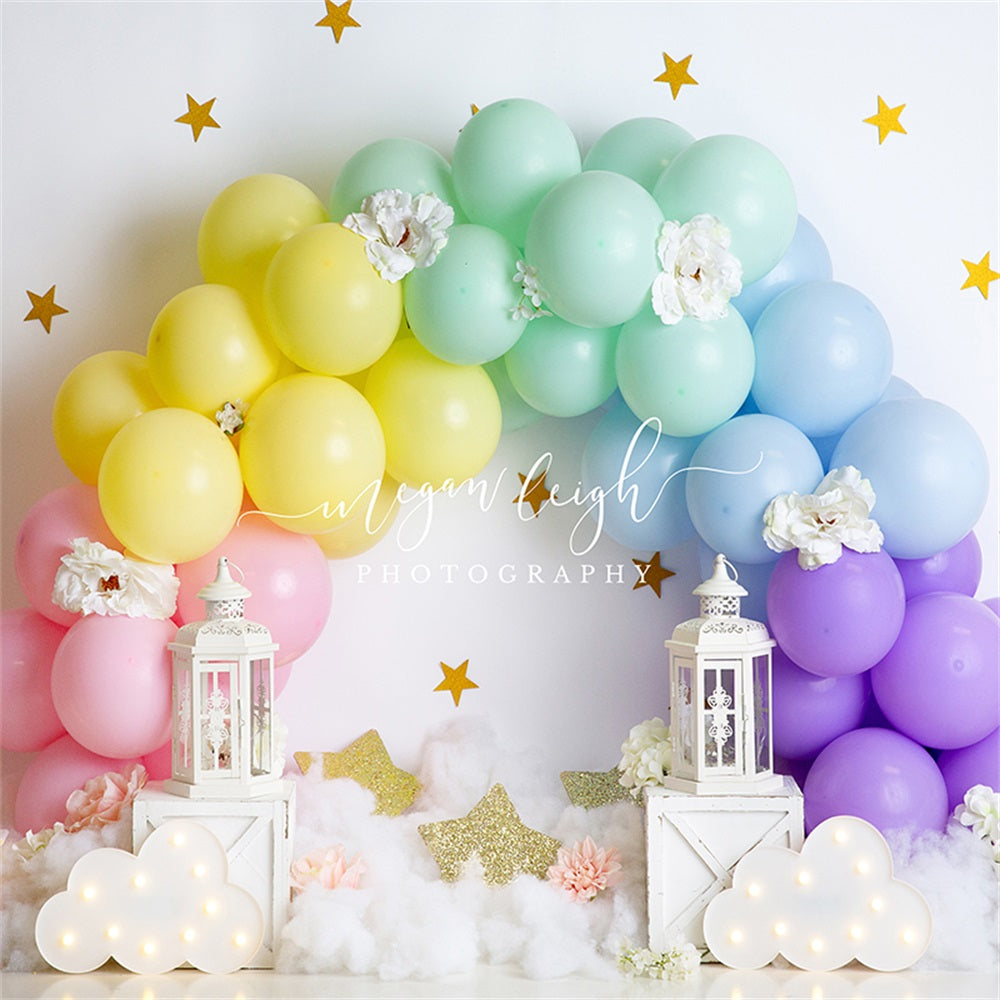 Kate Dream Balloon Rainbow Backdrop for Photography Designed by Megan Leigh Photography - Kate Backdrop AU