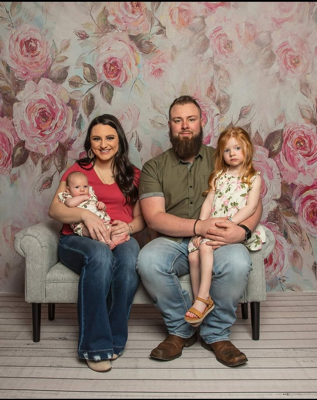 Kate Fine Art Backdrop Pink Flower Floral Oil Painting for Photography - Kate Backdrop AU