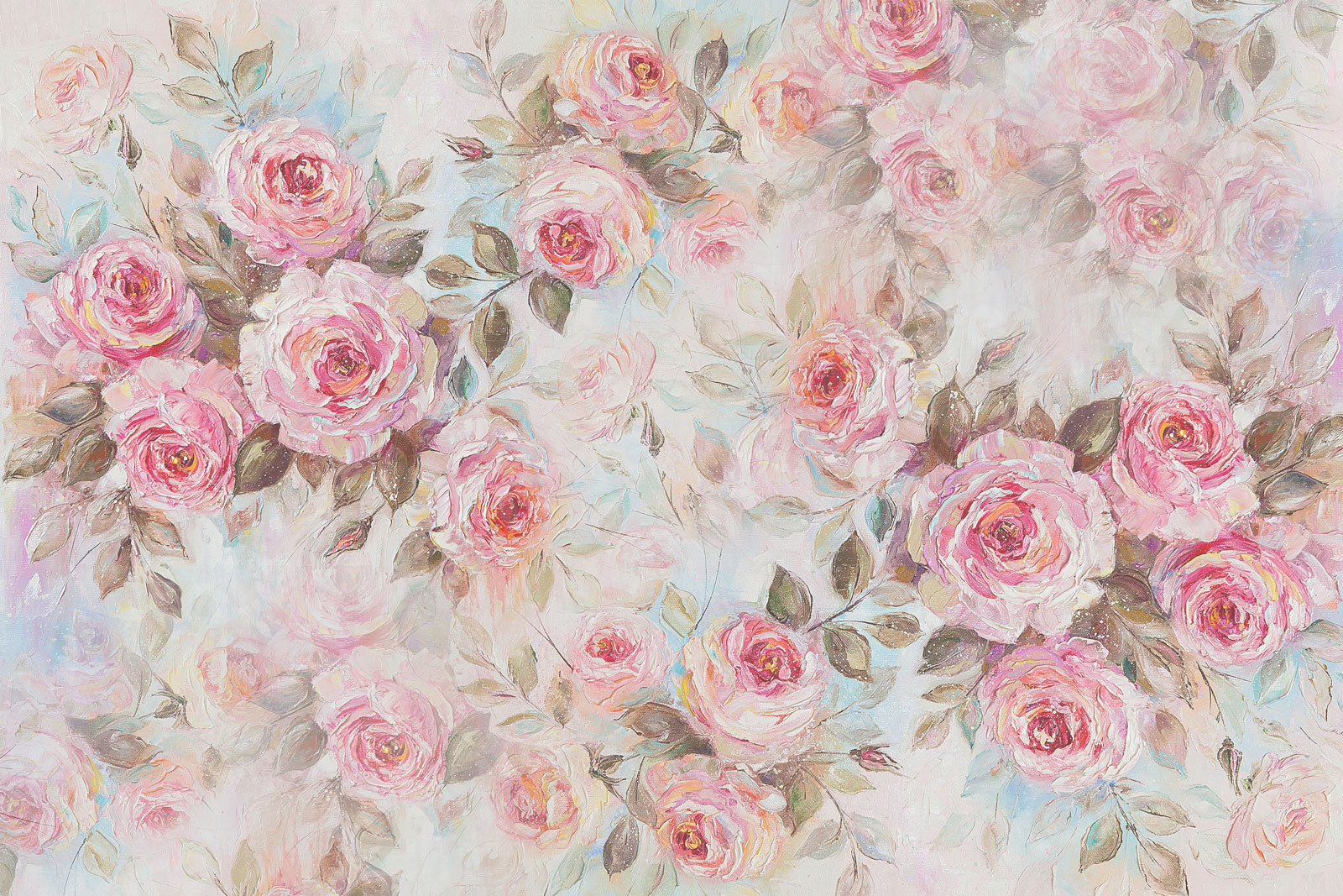 Kate Fine Art Backdrop Pink Flower Floral Oil Painting for Photography - Kate Backdrop AU