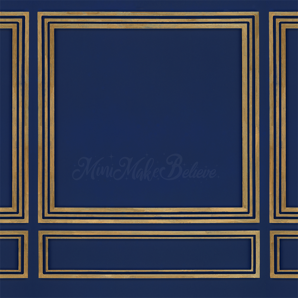 Kate Navy Blue Wall Backdrop Painted Gold Designed by Mini MakeBelieve - Kate Backdrop AU