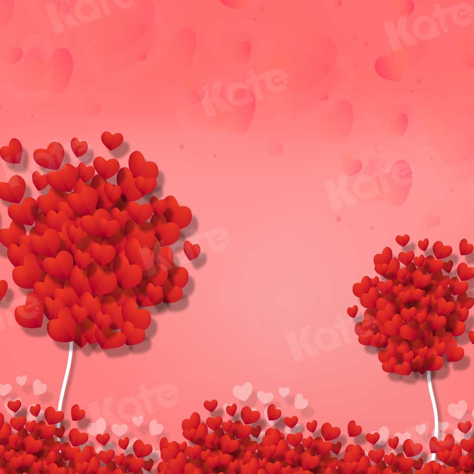 Kate Valentine's Day Backdrop Red Love Tree for Photography - Kate Backdrop AU