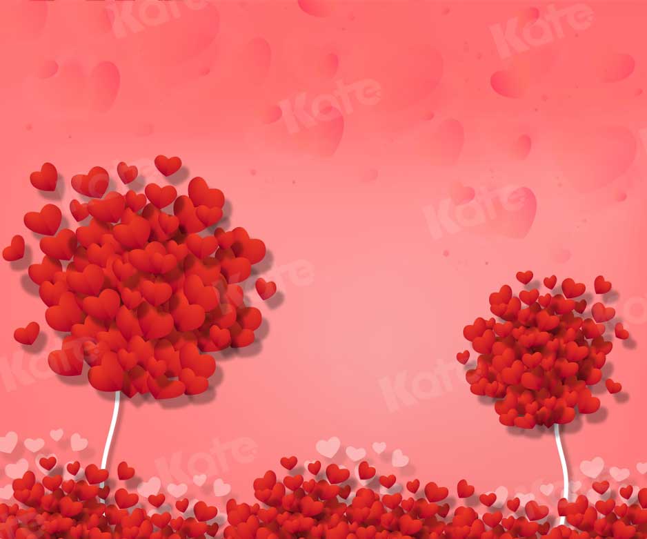 Kate Valentine's Day Backdrop Red Love Tree for Photography - Kate Backdrop AU