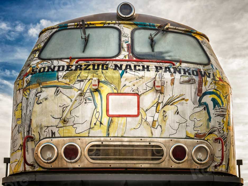 Kate Graffiti Train Backdrop for Photography - Kate Backdrop AU
