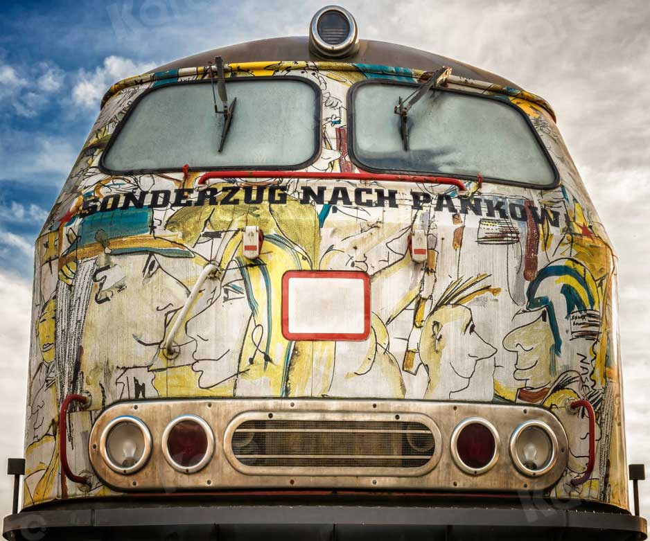 Kate Graffiti Train Backdrop for Photography - Kate Backdrop AU