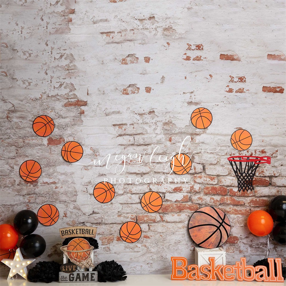 Kate Wall Backdrop Slamdunk Baketball for Photography Designed by Megan Leigh Photography - Kate Backdrop AU