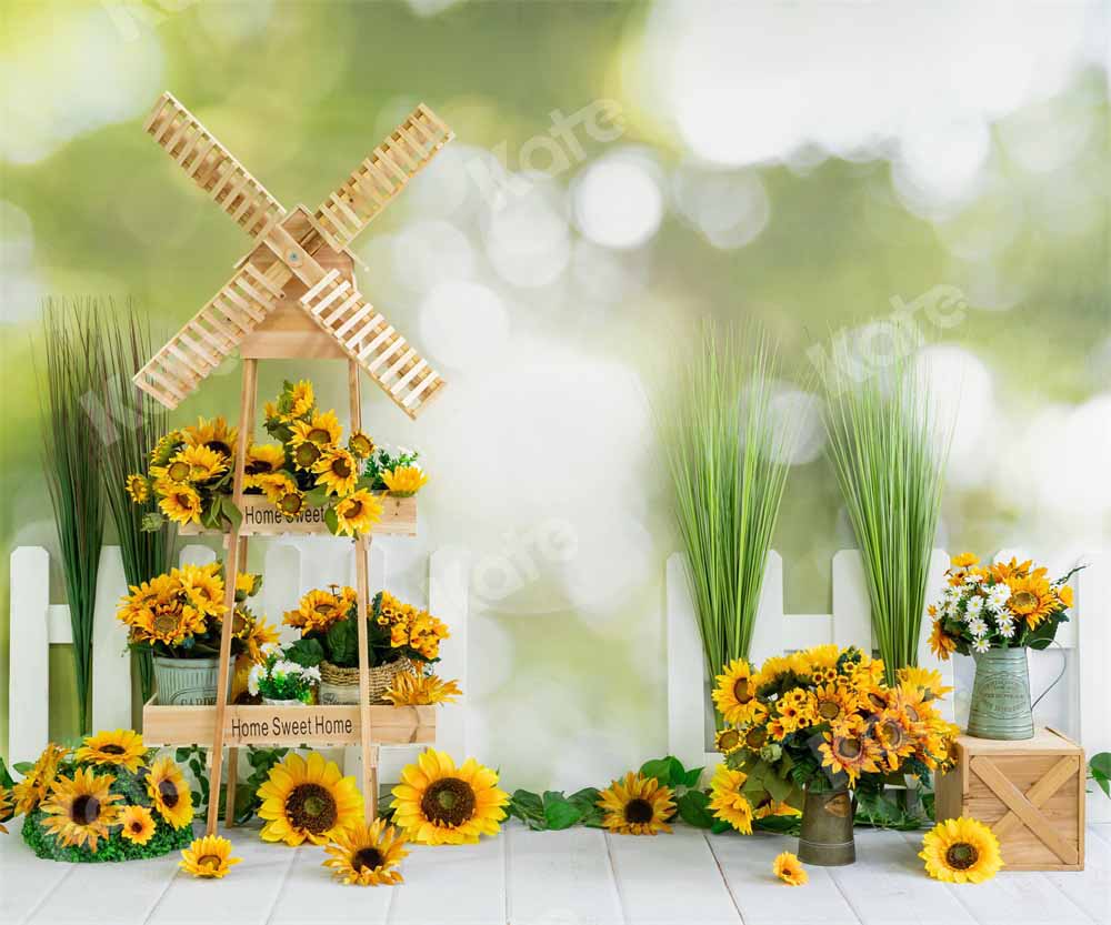 Kate Spring/Summer Sunflower Backdrop Outdoor Flowers Designed by Emetselch - Kate Backdrop AU