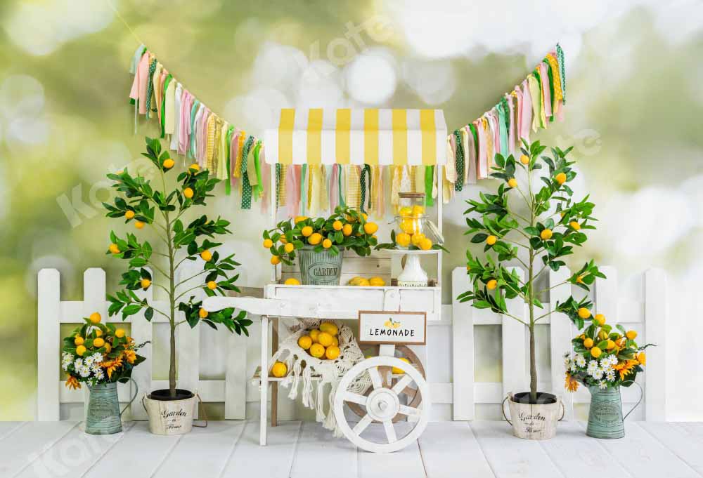 Kate Spring/Summer Lemon Backdrop Outdoor Trolley Designed by Emetselch - Kate Backdrop AU