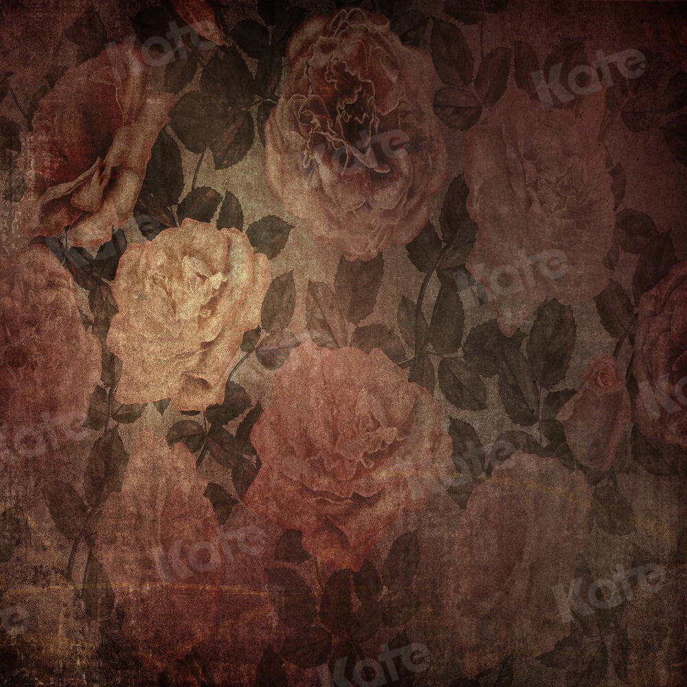 Kate Retro Flowers Backdrop Boudoir for Photography - Kate Backdrop AU