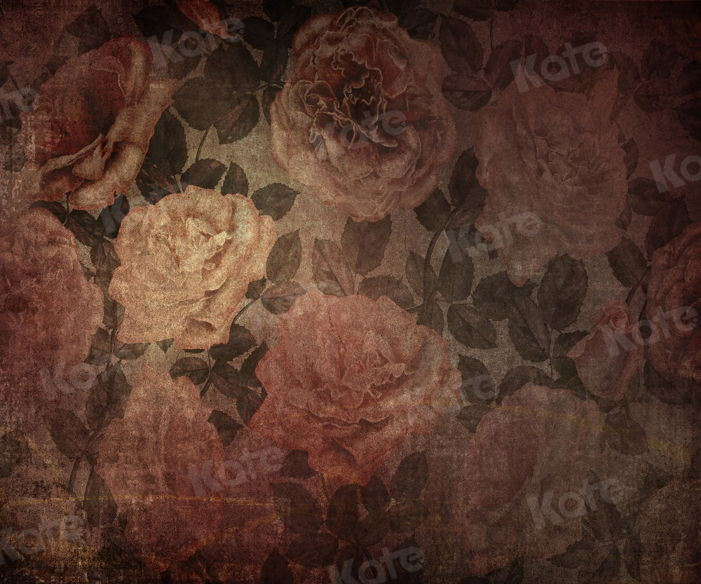 Kate Retro Flowers Backdrop Boudoir for Photography - Kate Backdrop AU