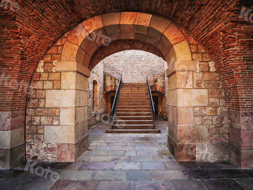 Kate Grand Staircase Backdrop Vintage Outdoor House Designed by Chain Photography - Kate Backdrop AU