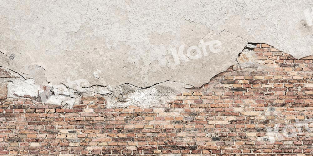 Kate Cracked Brick Wall Backdrop Cement Designed by Chain Photography - Kate Backdrop AU