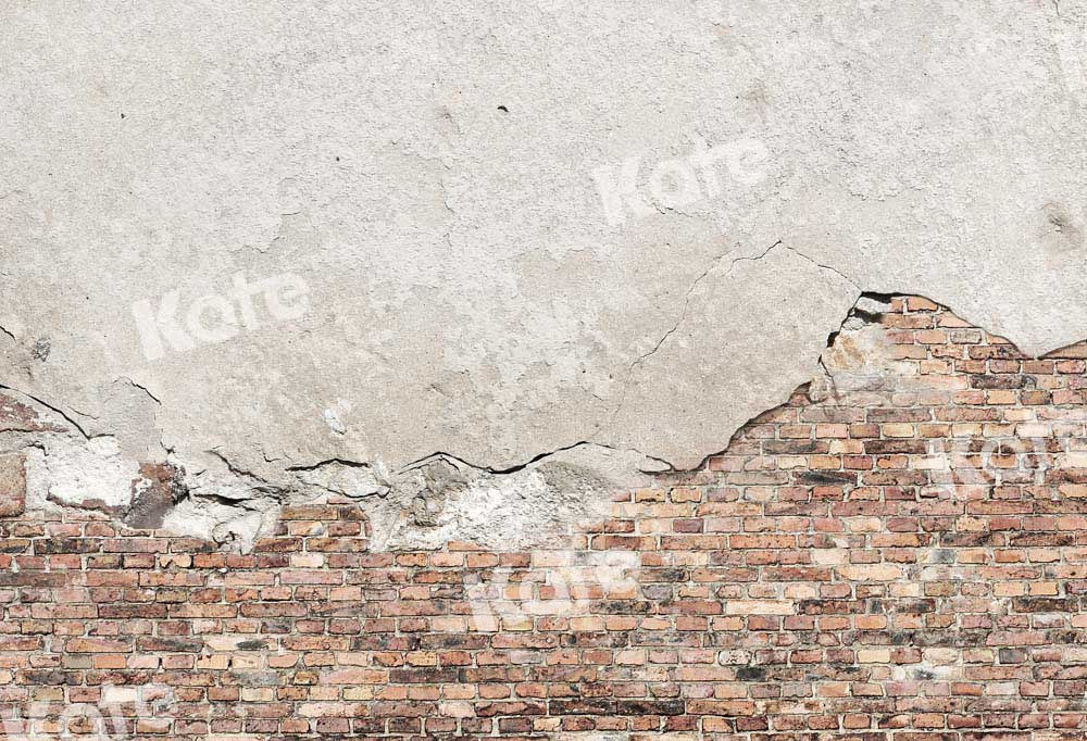 Kate Cracked Brick Wall Backdrop Cement Designed by Chain Photography - Kate Backdrop AU