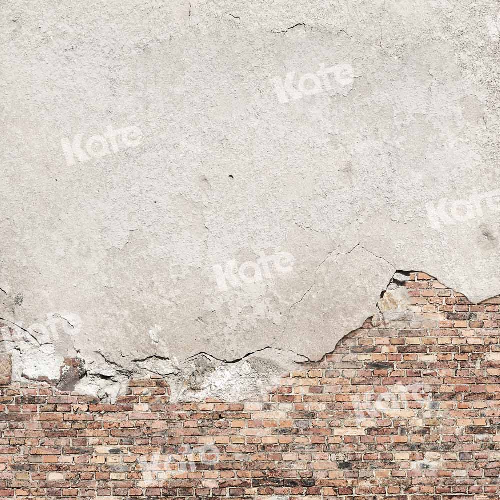 Kate Cracked Brick Wall Backdrop Cement Designed by Chain Photography - Kate Backdrop AU