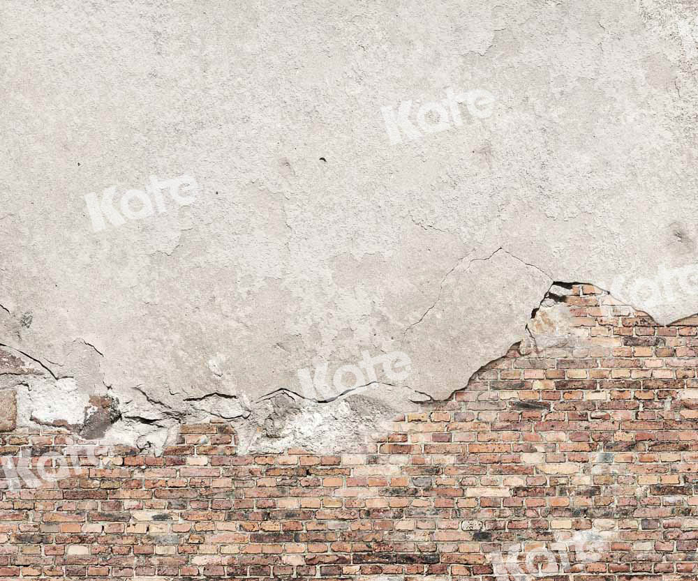 Kate Cracked Brick Wall Backdrop Cement Designed by Chain Photography - Kate Backdrop AU